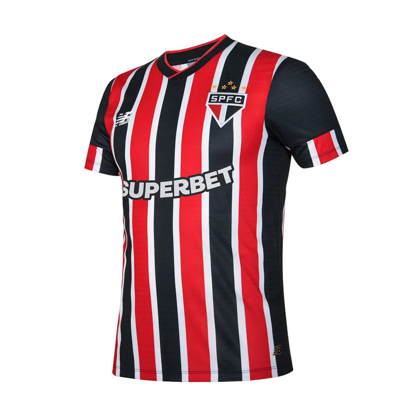 Camisa São Paulo 24/25 - Vermelha e Branca - C/ Patrocínio