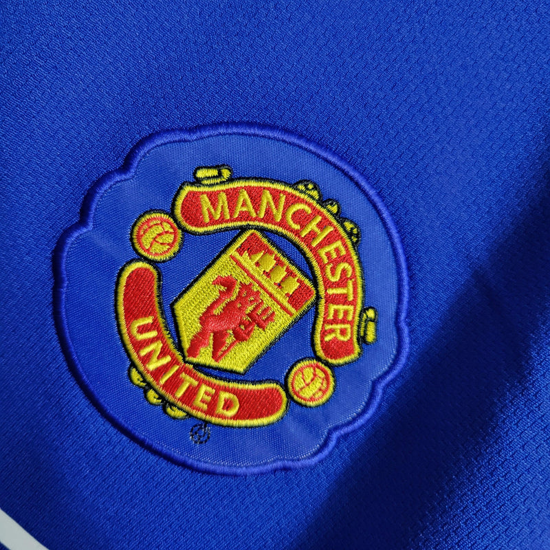 Camisa Manchester United 07/08 Retrô - Azul