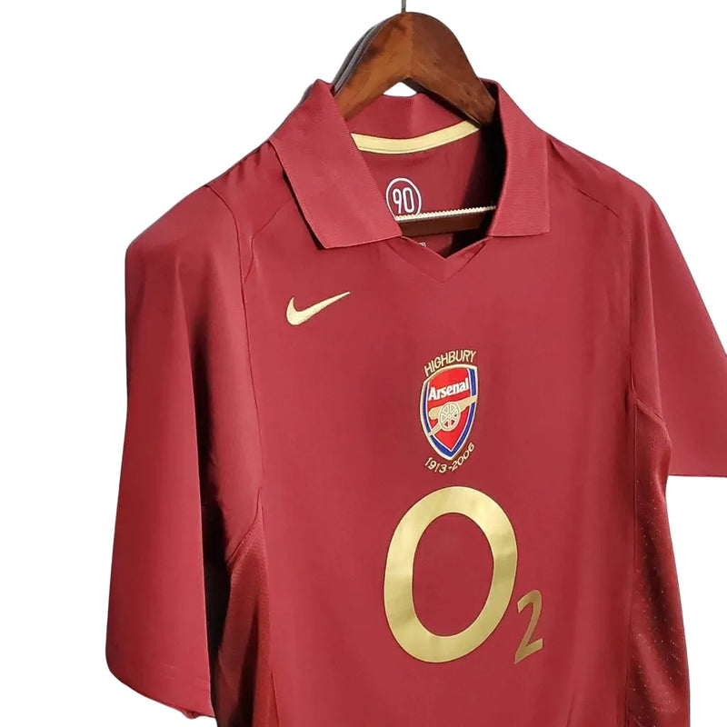Camisa Arsenal 05/06 Retrô - Vinho