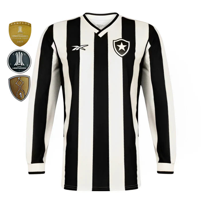 Camisa Botafogo 24/25 Manga Longa - Preta e Branca