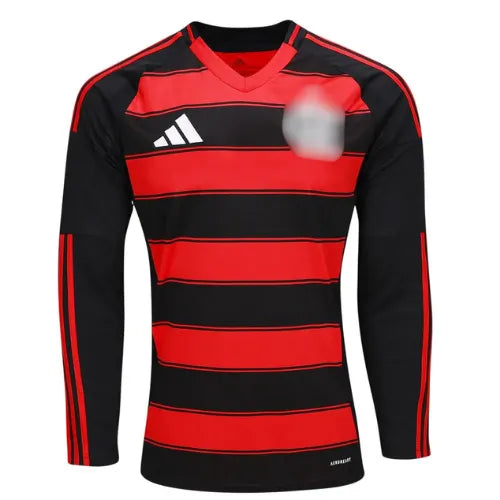 Camisa CRF Home 25/26 Manga Longa - Preto e Vermelho