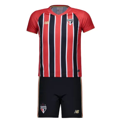 Conjunto Infantil São Paulo II 25/26 - Vermelho e Preto