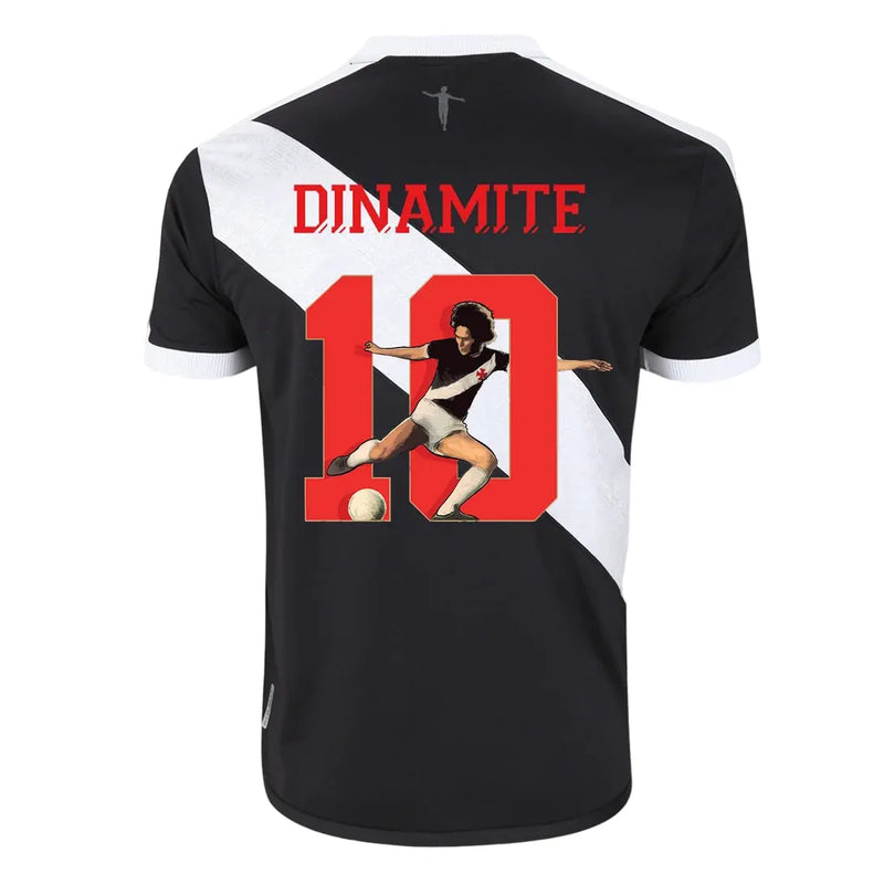 Camisa Vasco 24/25 Edição Limitada Roberto Dinamite nº10 - Preta e Branca