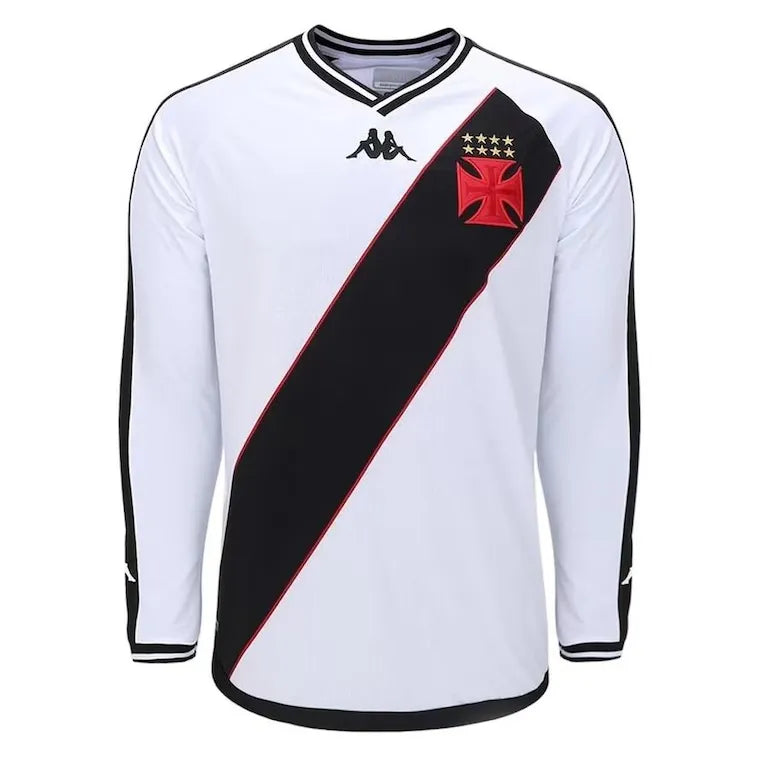 Camisa Vasco 24/25 Manga Longa - Branca e Preta