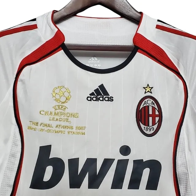 Camisa Milan 06/07 Retrô Manga Longa - Branca
