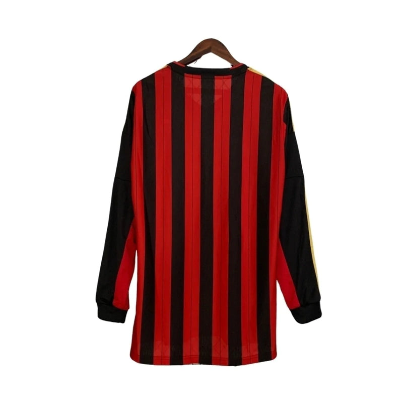 Camisa Milan 13/14 Retrô Manga Longa - Vermelha e Preta