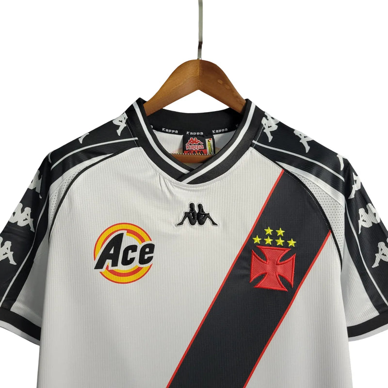 Camisa Vasco 2000 Retrô - Branca e Preta