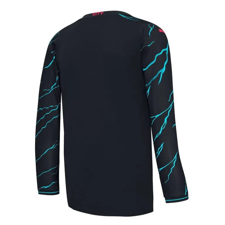 Camisa Manchester City 23/24 Manga Longa - Azul