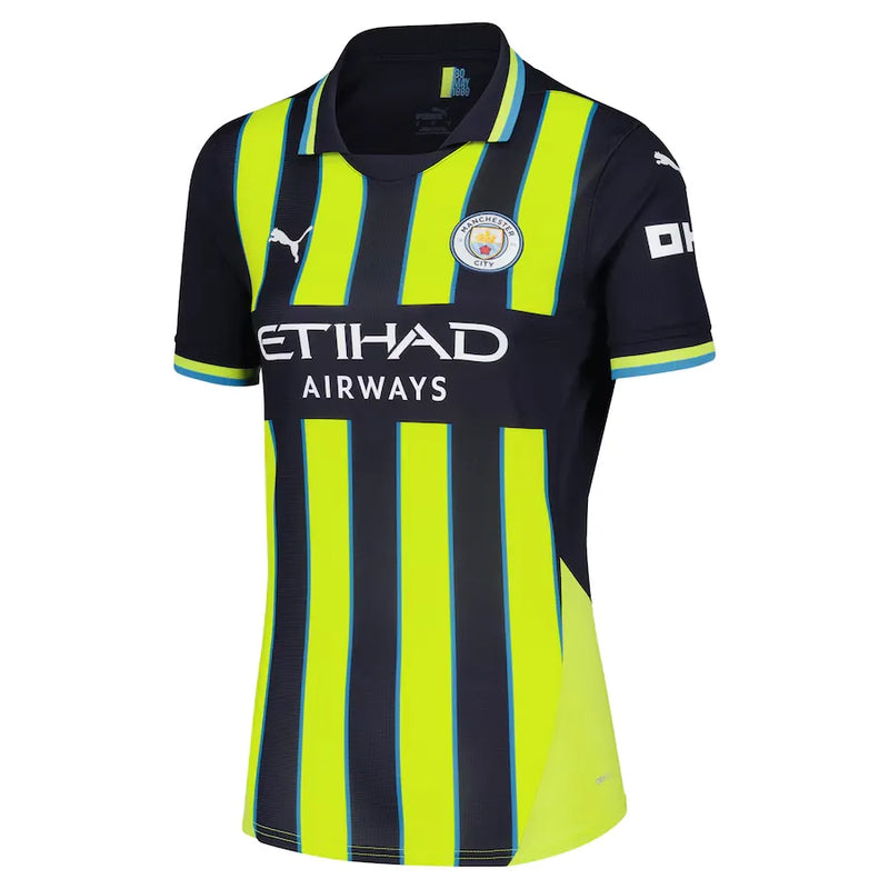 Camisa Manchester City Feminina 24/25 - Azul e Amarela
