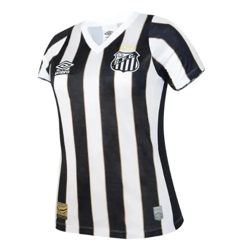 Camisa Santos Feminina 24/25 - Branca e Preta