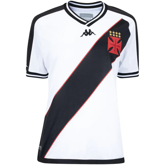 Camisa Vasco Feminina 24/25 - Branca e Preta